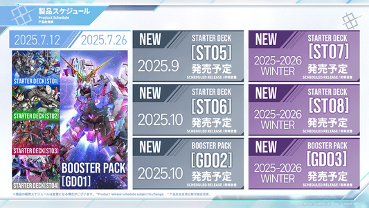 Gundam Card Game Release