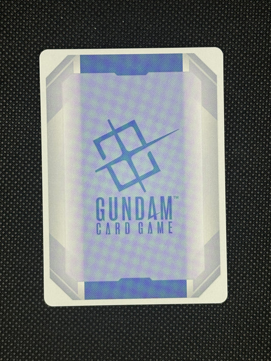 Gundam card game packaging on a textured black background