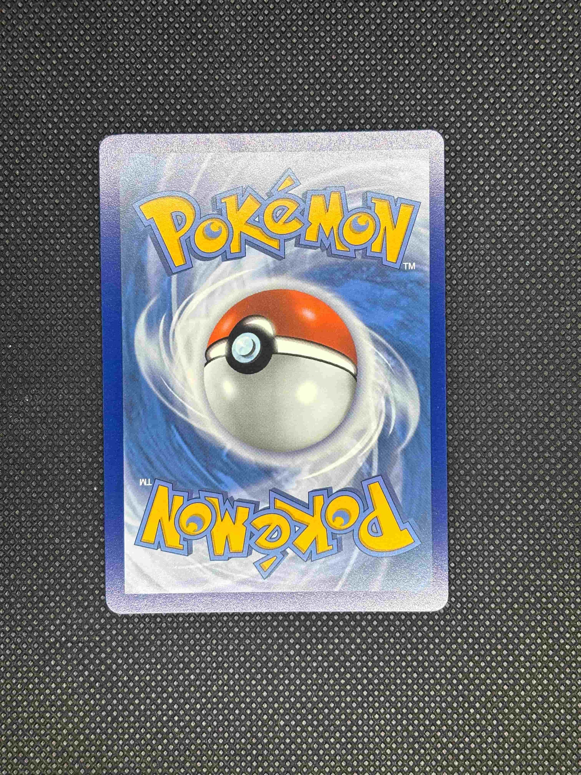 Pokemon logo with a blue background, yellow text, and a pokeball.