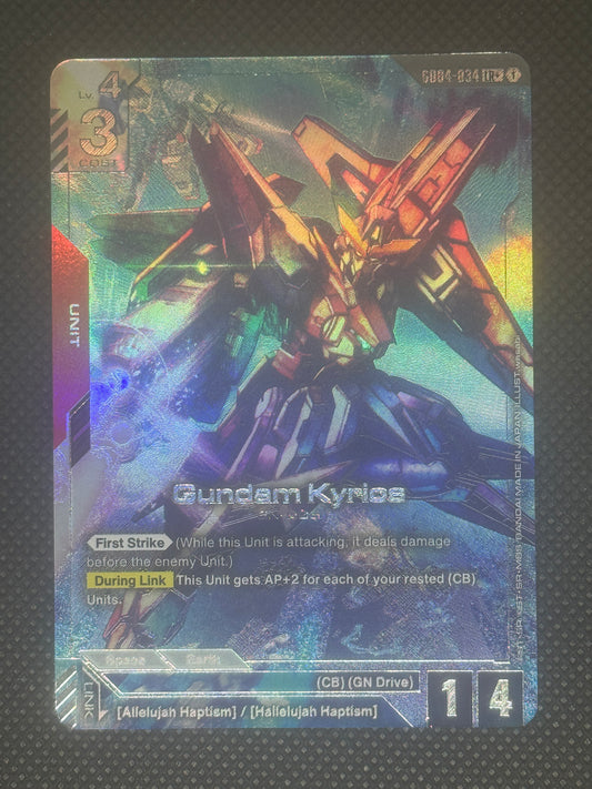Gundam Kyrios with Gundam Virtue behind it