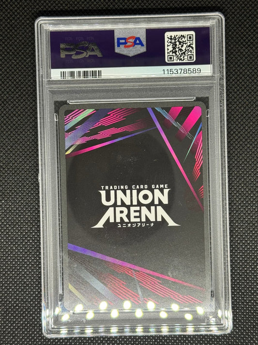 Trading card game card in a PSA protective case with visible branding and design.