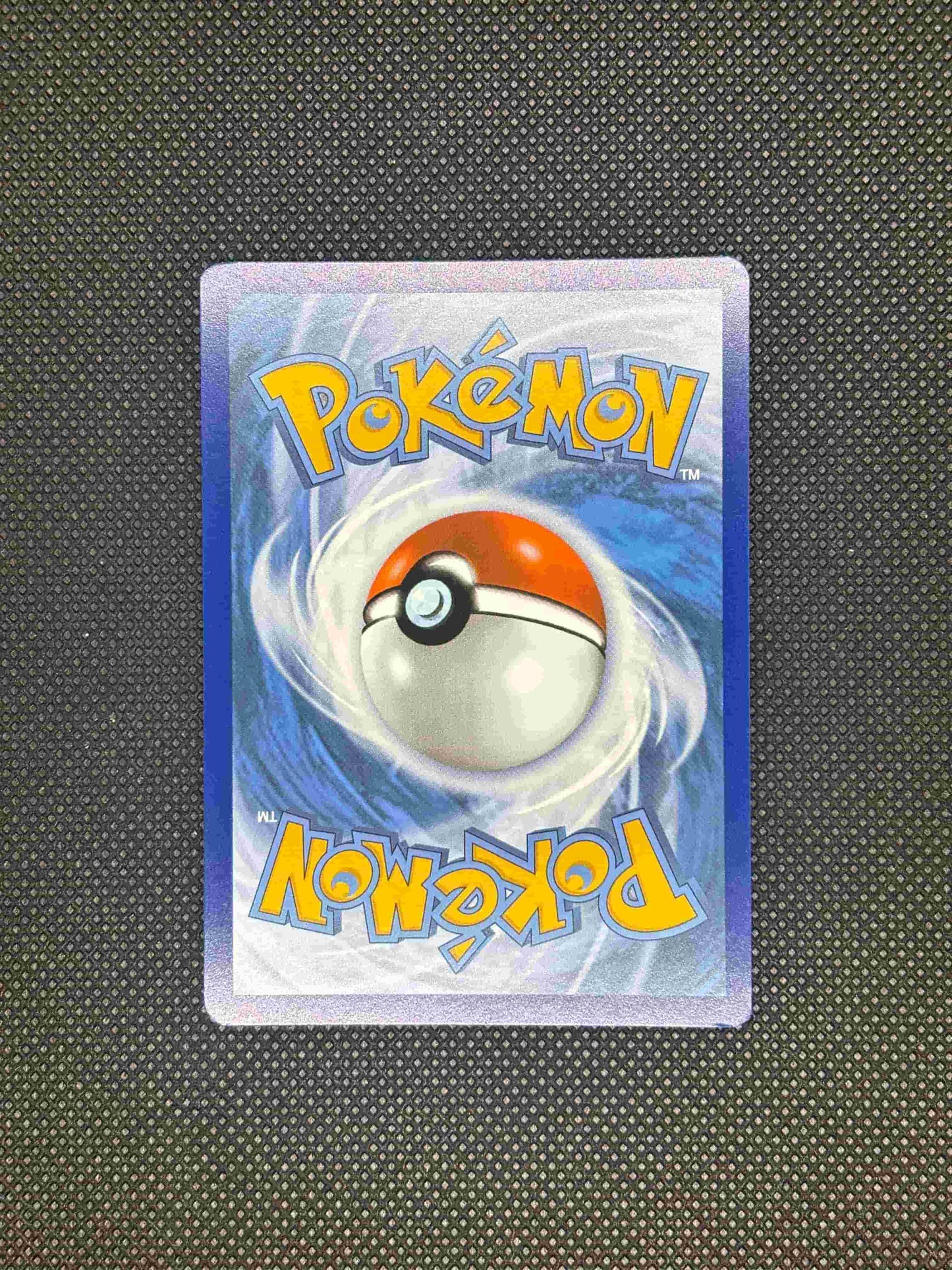 Pokemon logo with a blue background, yellow text, and a pokeball.