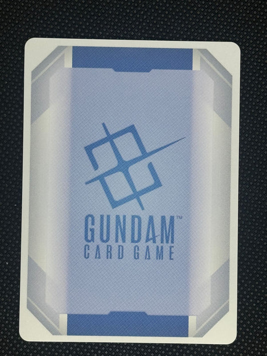 Card from the Gundam Card Game with branding on a dark textured background