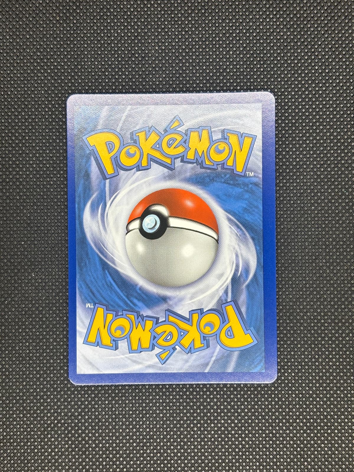 Pokemon logo with a blue background, yellow text, and a pokeball.