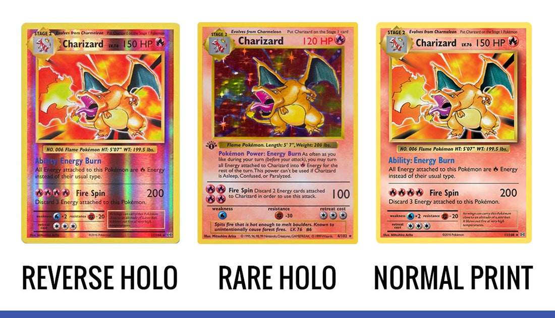 Different Rarity Charizards