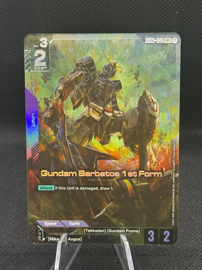 Barbatos 1st form standing over his battered enemy 