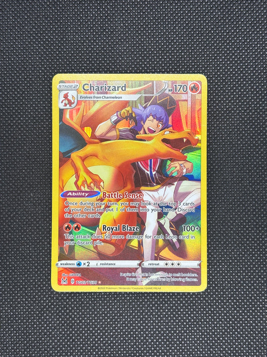 charizard with a trainer sitting on a couch hugging.