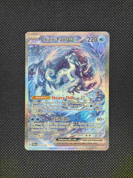 Chien-Pia roaring on a snowy ledge as an icy wind comes through.