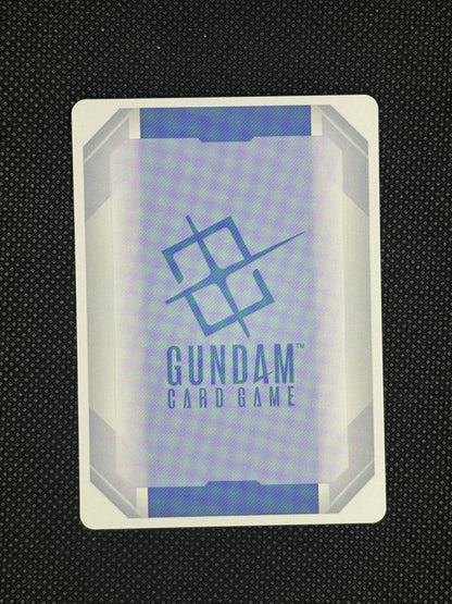 Gundam card game packaging on a textured black background