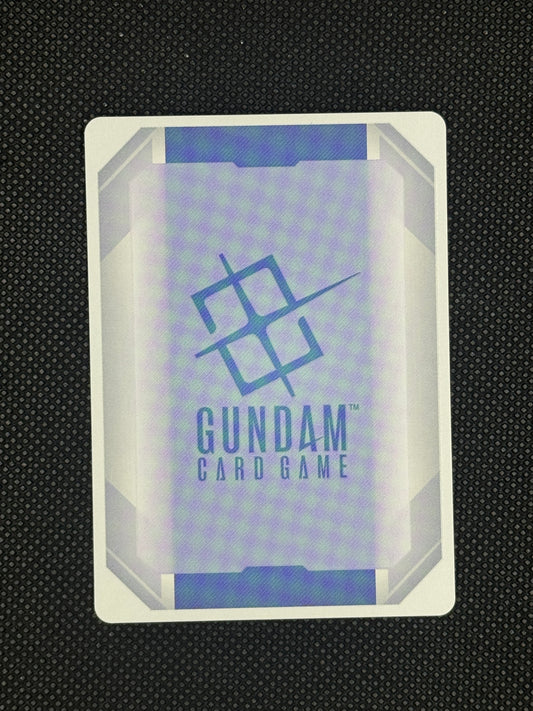 Gundam card game packaging on a textured black background
