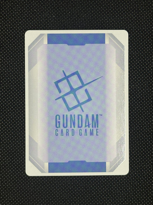 Gundam card game packaging on a textured black background