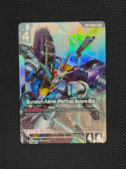 Holographic trading card featuring a robot character on a textured black background