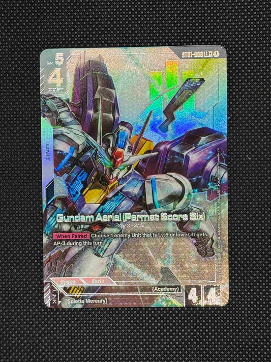 Holographic trading card featuring a robot character on a textured black background
