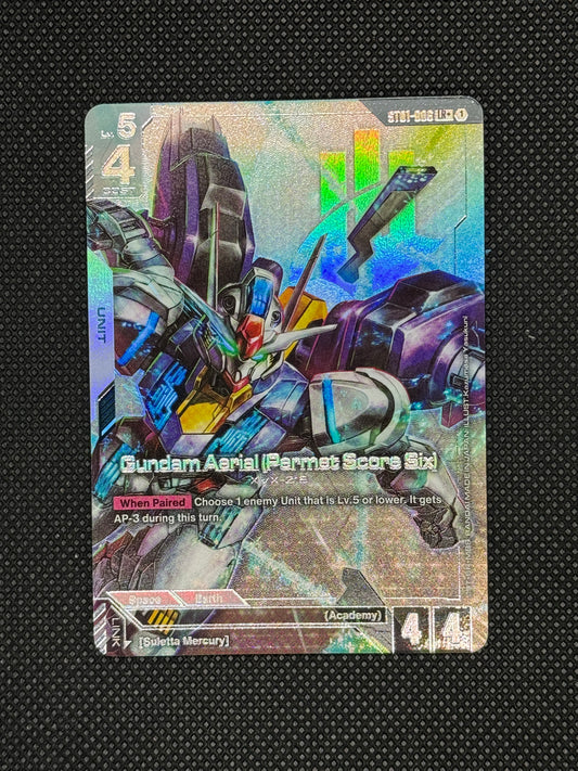 Holographic trading card featuring a robot character on a textured black background