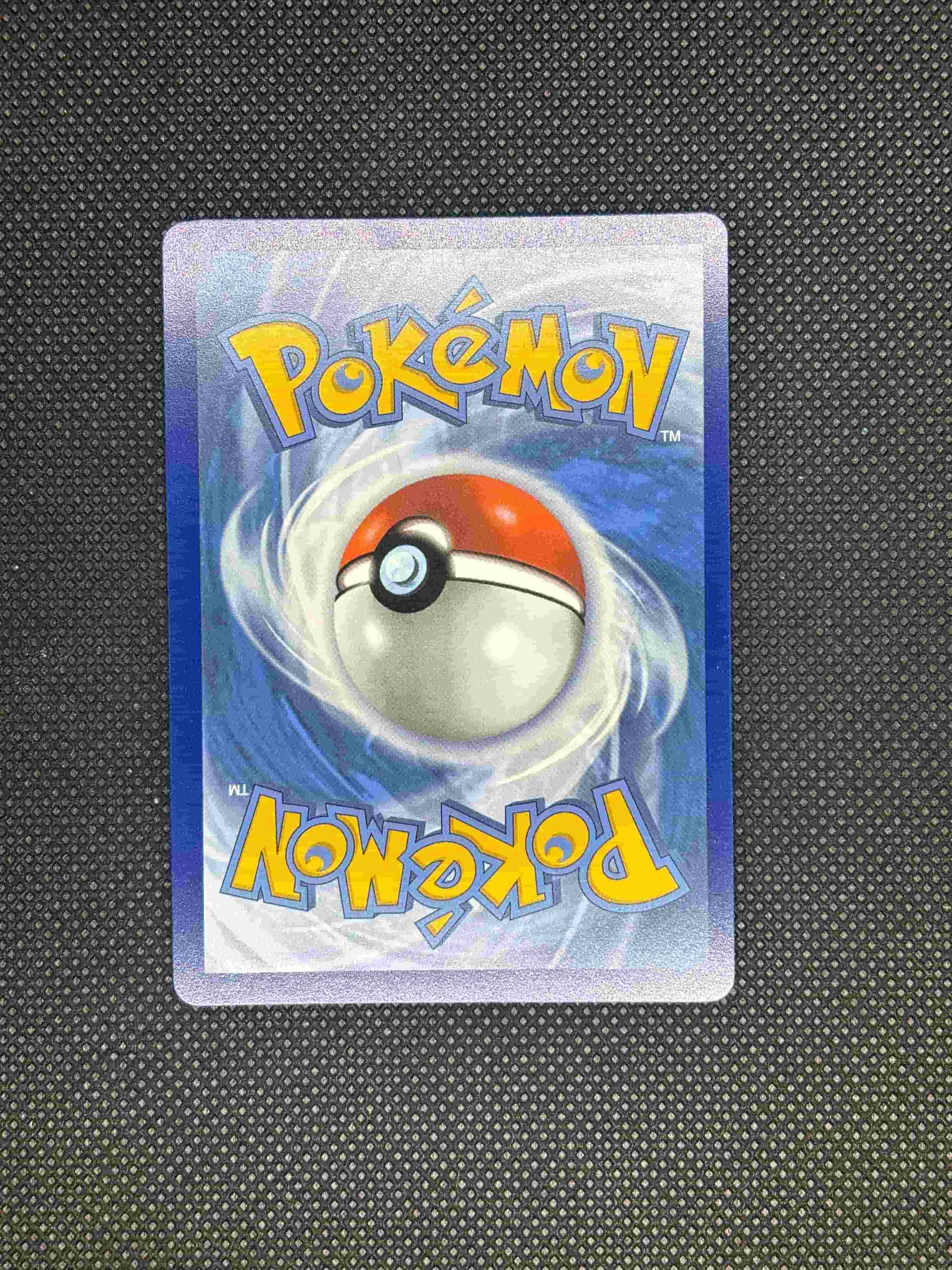 Pokemon logo with a blue background, yellow text, and a pokeball.