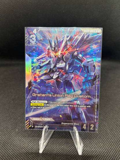 Graham's Union flag swiping its beam saber