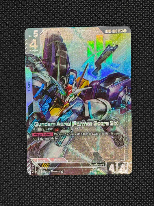 Close up of Gundam Aerial at Permet Score six Flying forward