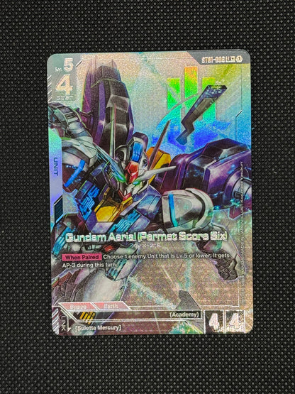 Close up of Gundam Aerial at Permet Score six Flying forward