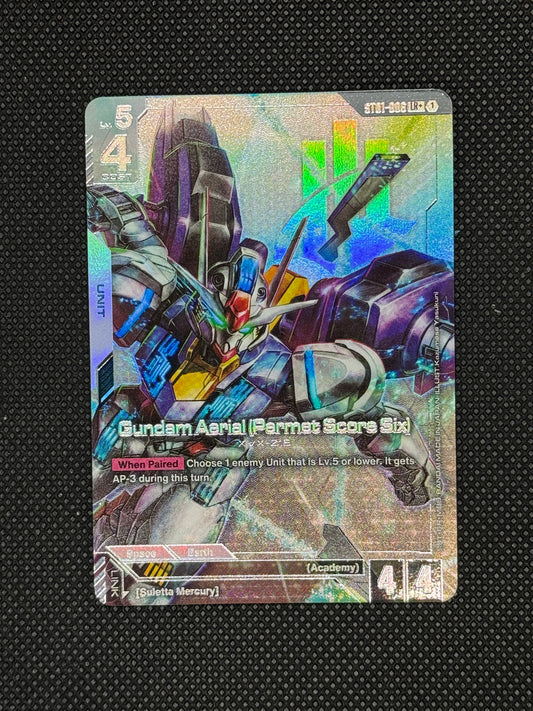 Close up of Gundam Aerial at Permet Score six Flying forward