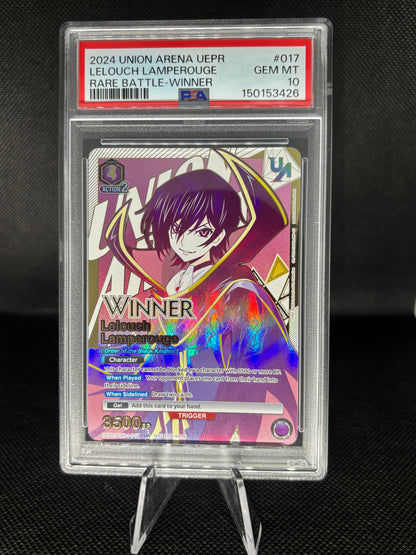 PSA 10 Lelouch Lamperouge (Rare Battle Winner)