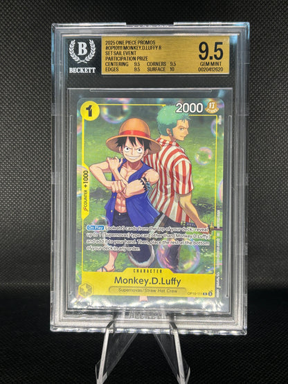 BGS 9.5 - Monkey.D.Luffy - R - OP-111 - Let's Play