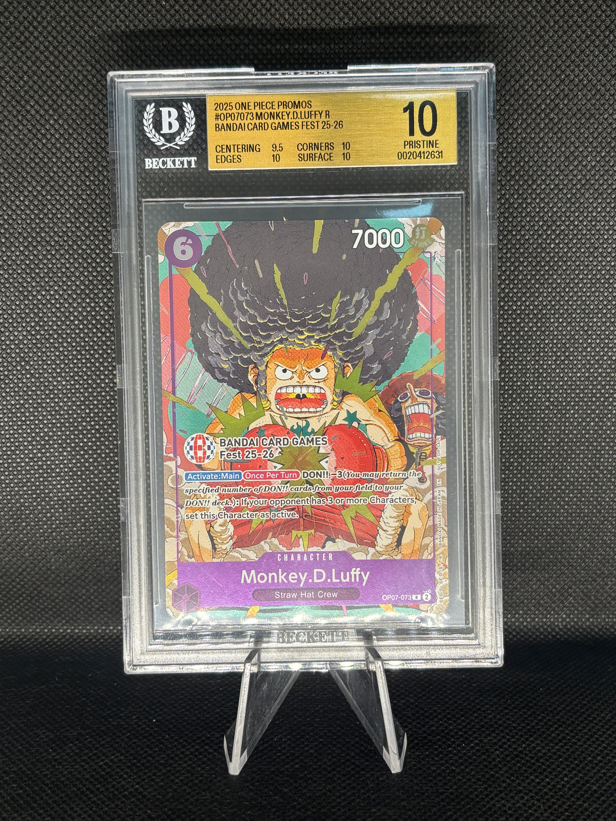 BGS 10 - Monkey.D.Luffy - R - OP07-073 - Bandai Card Games Fest
