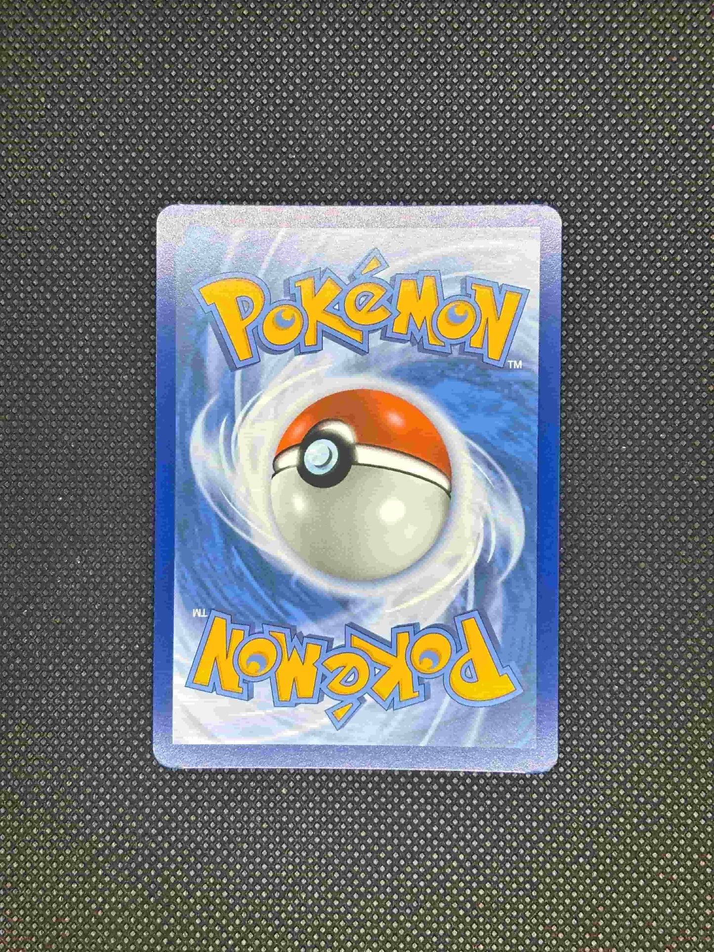 Pokemon logo with a blue background, yellow text, and a pokeball.