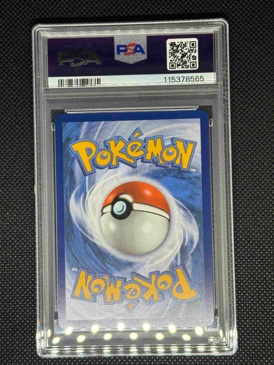 meditite psa10 back with a barcode, Qr code and ID number.