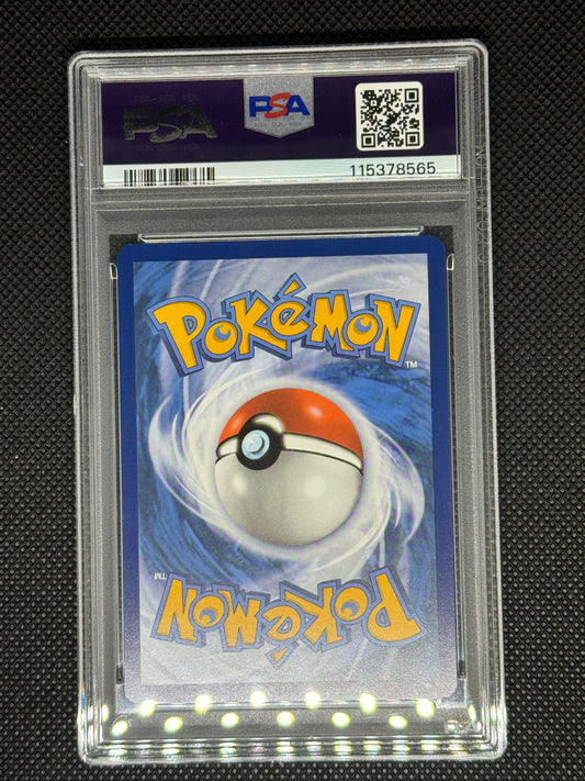 meditite psa10 back with a barcode, Qr code and ID number.